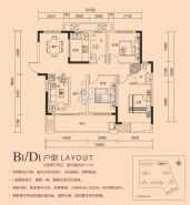 香山院==B1D1戶型-三房兩廳兩衛(wèi)